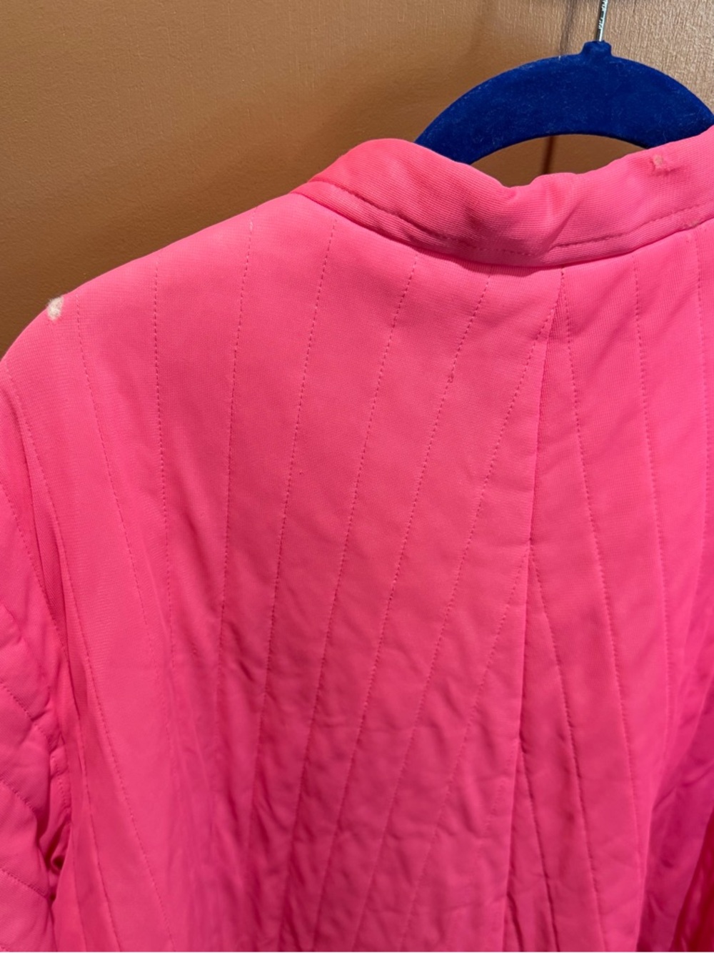 Lisanne 1960 Neon Pink  Quilted House Coat Medium - Picture 8 of 8